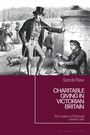 Buchtitel: "Charitable Giving in Victorian Britain" von Sarah Flew. Illustration: Ein Mann und ein Bettler in viktorianischer Kleidung.