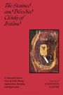 Roter Hintergrund, weißer Text: "The Stained and Bloodied Cloths of Ireland". Gemälde: Verschiedene Textilien und Objekte.