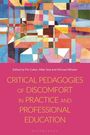 Buchtitel: "Critical Pedagogies of Discomfort in Practice and Professional Education." Abstraktes, buntes Gemälde.