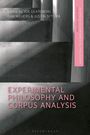 Buchcover: "EXPERIMENTAL PHILOSOPHY AND CORPUS ANALYSIS" in großen rosa Buchstaben auf grauen Treppen im Schatten.