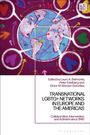 „Transnational LGBTQ+ Networks in Europe and the Americas“. Illustration einer Weltkarte mit bunten Herzen und Pfeilen.