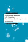 Titel: "Philosophical Questions in Art Education". Autor: Dorit Barchana-Lorand. Blaues, abstraktes Hintergrunddesign.