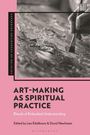 "Art-Making as Spiritual Practice: Rituals of Embodied Understanding." Ein Pinsel malt dicke Farben.