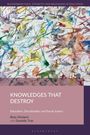 "Knowledges That Destroy", Autoren: Reza Gholami, Danielle Tran. Bunte abstrakte Illustration mit strahlenartigen Formen.