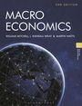 "MACROECONOMICS", "2ND EDITION", Autoren: William Mitchell, L. Randall Wray, Martin Watts. Weltkugel mit leuchtendem Netzwerk.