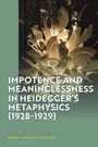 "Impotence and Meaninglessness in Heidegger’s Metaphysics (1928-1929)" von Andrés Gatica Gattamelati. Im Hintergrund abstrakte Lichtskulptur.
