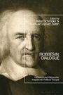 Text: "Edited by Peter Schröder & Samuel Garrett Zeitlin; HOBBES IN DIALOGUE; Historical and Philosophic Insights into Political Thought." Hintergrund: Porträt eines Mannes.