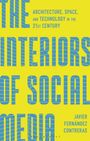 "THE INTERIORS OF SOCIAL MEDIA" in großen blauen Buchstaben auf gelbem Hintergrund. Darunter Autorname in kleinerem Text.