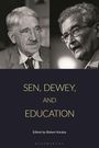 "Sen, Dewey, and Education. Edited by Robert Karaba." Zwei ältere Männer in Schwarz-Weiß-Porträts.