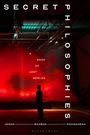 Texte: "SECRET PHILOSOPHIES", "A BOOK OF LOST WORLDS", "JASON BAHBAK MOHAGHEGH", "BLOOMSBURY". Eine Person steht vor rotem Nebel.
