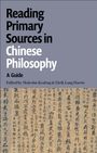 „Reading Primary Sources in Chinese Philosophy: A Guide“ mit Editorennamen. Unten ein antikes chinesisches Schriftstück.