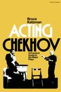 Bruce Katzman, Acting Chekhov: A Practical Guide to the Major Plays. Illustration mit zwei Personen und Stühlen.