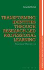 Grüner Hintergrund, orangefarbener Titel: "Transforming Identities Through Research-Led Professional Learning".
