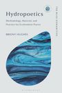 „Hydropoetics“, Briony Hughes. Blaues Tropfen-Design auf grauem Hintergrund.
