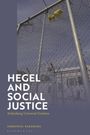 Buchcover mit dem Text: "HEGEL AND SOCIAL JUSTICE - Rethinking Universal Freedom - Emmanuel Nakamura - Bloomsbury." Zaun mit Basketballkorb.