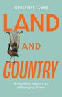 "LAND AND COUNTRY" in großen orangen Buchstaben. Darunter steht "Rethinking Identity on a Changing Planet". Ein Vogel mit prächtigen Federn.