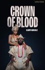 „CROWN OF BLOOD“ und „OLADIPO AGBOLUAJE“. Ein Mann und eine Frau in traditioneller Kleidung mit roten Perlenketten.