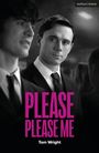 "PLEASE PLEASE ME" in pink, darunter "Tom Wright"; zwei Männer in Anzügen, schwarz-weiß, einer steht im Fokus.
