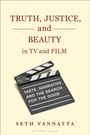 Text: "Truth, Justice, and Beauty in Film and Television" und "Taste, Narrative, and the Search for the Good". Eine Filmklappe.