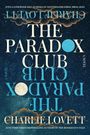 „THE PARADOX CLUB“ über Wolken, dunkelblauer Sternenhimmel, Mond und orange Wolken. Autor: Charlie Lovett.