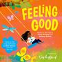 "FEELING GOOD" in gelber Schrift, darunter ein Mädchen auf einer Schaukel in bunter Umgebung mit Schmetterlingen.
