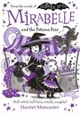 „Mirabelle and the Potions Fair“: Illustration zweier Mädchen, eins in Hexenkostüm, umgeben von Zaubertränken und Sternen.