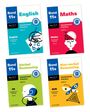Vier Buchcover zu "Bond 11+ Assessment Practice Book 2" für English, Maths, Verbal und Non-verbal Reasoning.