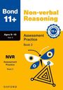 "Bond 11+, Non-verbal Reasoning, Assessment Practice, Book 2." Altersangabe, abstrakte Schmetterlingsgrafik.