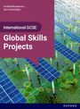 Die Texte "International GCSE" und "Global Skills Projects" sind auf einem violetten Feld. Darunter Solarzellen über Wasser.