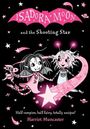 "Isadora Moon and the Shooting Star" steht oben. Zwei Figuren, halb Vampir, halb Fee, schweben mit Sternen. Autor: Harriet Muncaster.