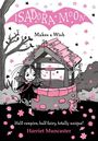 "Isadora Moon Makes a Wish" steht über einem Wunschbrunnen mit einem Mädchen und Häschen, umgeben von Sternen und Bäumen.