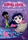 "ISADORA MOON" oben, "MOON MANSION MYSTERY" darunter, "AS SEEN ON TV!" in einem Stern. Illustration zweier Kinder, eine mit Fledermausflügeln.