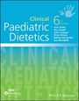 "Clinical Paediatric Dietetics, 6th Edition" oben, Namen darunter. Blau-grüner Hintergrund, Logo mit Handabdruck links.