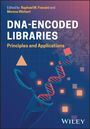 Text: "DNA-ENCODED LIBRARIES: Principles and Applications." Oben eine DNA-Helix, geometrische Formen und Reagenzglas.