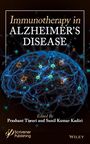 "Immunotherapy in Alzheimer's Disease" steht oben. Darunter eine Illustration eines Gehirns mit leuchtenden Verbindungen.