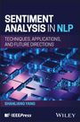 "SENTIMENT ANALYSIS IN NLP", "TECHNIQUES, APPLICATIONS, AND FUTURE DIRECTIONS". Strukturierte, leuchtende Würfel.