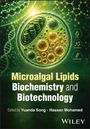 Text: "Microalgal Lipids: Biochemistry and Biotechnology. Edited by Yuanda Song, Hassan Mohamed, Wiley." Hintergrund: grüne Algenzelle.