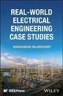"REAL-WORLD ELECTRICAL ENGINEERING CASE STUDIES" von Manikandan Palanichamy, vor einem Umspannwerk und klarem Himmel.