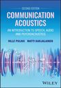 "Second Edition: Communication Acoustics" mit Autoren Ville Pulkki und Matti Karjalainen. Wellen und Audio-Symbole.