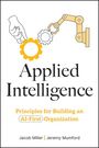 "Applied Intelligence: Principles for Building an AI-First Organization" Jacob Miller, Jeremy Mumford. Illustration: Hand, Roboterarm.