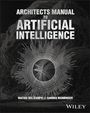 ARCHITECTS MANUAL TO ARTIFICIAL INTELLIGENCE. Namen: Matias del Campo, Sandra Manninger. Grafik: Netz aus Linien und Texten.