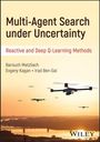 "Multi-Agent Search under Uncertainty", darüber fliegende Drohnen in einem Sonnenuntergangs-Hintergrund.