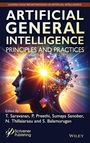 „ARTIFICIAL GENERAL INTELLIGENCE: PRINCIPLES AND PRACTICES“. Profil eines Kopfes mit leuchtenden geometrischen Formen.