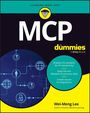 Text: "MCP for dummies. Employ the standard for AI connectivity. Wei-Meng Lee." Illustration mit Netzwerk-Icons.