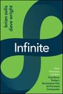 "Infinite" in Weiß auf blau-grünem Hintergrund. Links rotierende Namen: "brian solis", "dave wright". Text rechts beschreibt Führung.