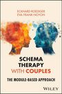 Zwei farbige Silhouetten in Profilansicht, links rot-orange, rechts blau. Text: "Schema Therapy with Couples".