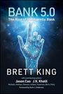 Text: "BANK 5.0: The Rise of the Agentic Bank" von Brett King. Illustration: Eine leuchtende Hand zeigt nach oben.