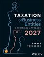 „TAXATION for Business Entities: A Practical Approach 2027“ steht in großen Buchstaben. Schachfigur und $-Zeichen.