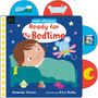 "Ready for My Bedtime" von Amanda Jenner, illustriert von Ailie Busby; Kind im Bett mit einer fliegenden Maus.