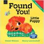 "Found You! Little Puppy" ist der Titel, darunter ein roter, lächelnder Welpe auf einem grünen Kissen.